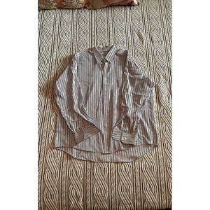 Multicolor IZOD Stripe Button down shirt Size 17.5